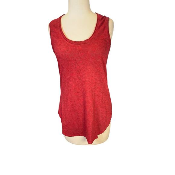 Lanston Racer Back Tank Top Size Medium Burgundy Active Runner Light Weight - Picture 1 of 7